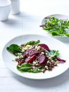 Lentil beetroot and feta salad